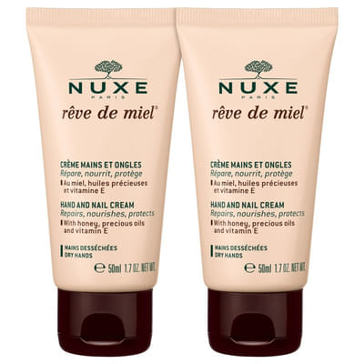 Hand and Nail Cream 2x50 ml Reve De Miel Nuxe
