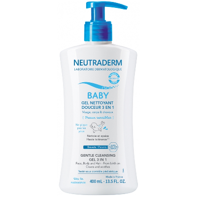 Gel Nettoyant Douceur 3 En 1 Peaux Sensibles 400ml Baby Peaux sensibles Neutraderm Gel Nettoyant Douceur 3 En 1 Peaux Sensibles 400ml Baby Peaux sensibles Neutraderm