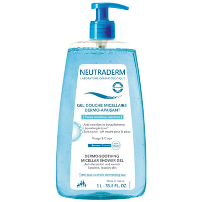 Micellar Shower Gel Dermo-Soothing 1L Sensitive, Reactive Skin Neutraderm