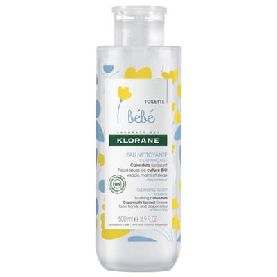 Eau Nettoyante Sans Rincage 500ml Bébé Klorane