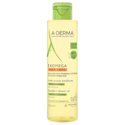 Huile Lavante Emolliente Biodegradable 200ml Exomega Control A-Derma