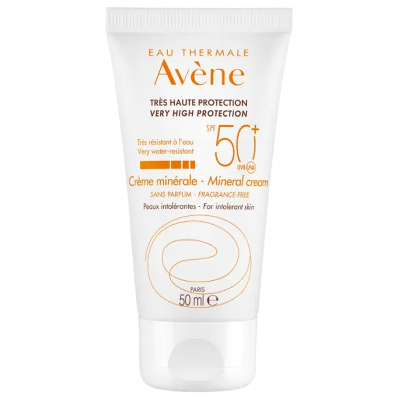 Creme Minerale Tres Haute Protection Sans Parfum Peaux Intolerantes Spf50+ 50ml Solaire Avène