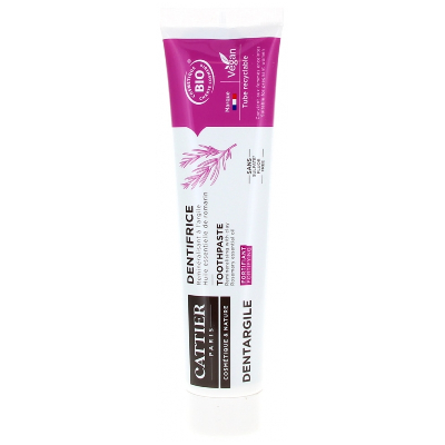 Dentargile A L'huile Essentielle De Romarin Bio 75ml Dentifrice Cattier