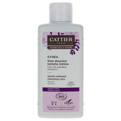 Gynea Gel Soin Douceur Intime Fleur De Candula Et Geranium Bio 200ml Cattier