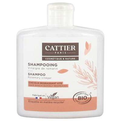 Oily Hair Rosemary Vinegar Organic 250ml Shampoo Cattier