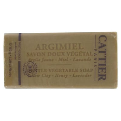 Savon Doux Vegetal Jaune Miel Et Lavande Bio Argimel 150g Cattier