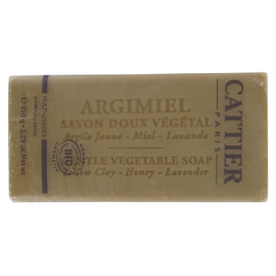 Savon Doux Vegetal Jaune Miel Et Lavande Bio Argimel 150g Cattier
