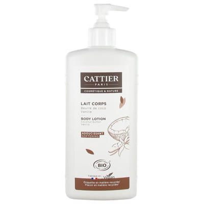 Body Milk Softening Coconut Vanilla Organic 500ml Cattier