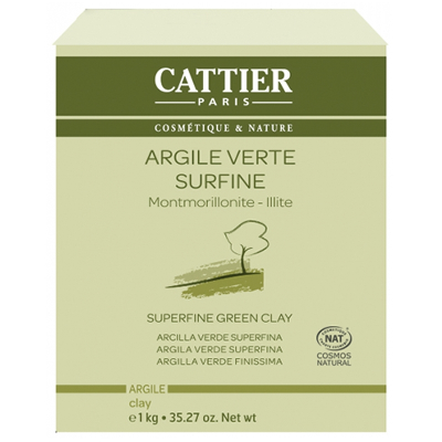 Verte Surfine Bio 1kg Argile Cattier