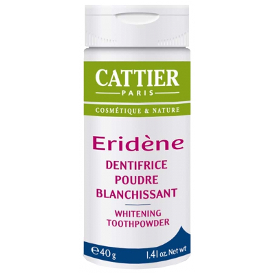 Eridene En Poudre Blanchissant Bio 40g Dentifrice Cattier