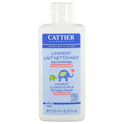 Liniment Lait Nettoyant Hypoallergenique Pour Le Change Bio 200ml Bebe Cattier