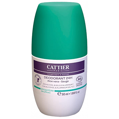 Deodorant 24h Roll-on Aloe Vera Et Sauge Bio 50ml Cattier