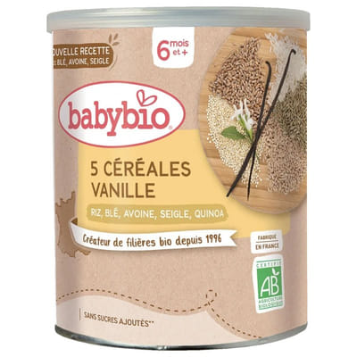 Babybio Vanilla Cereals 6 Months and + Organic 220 g
