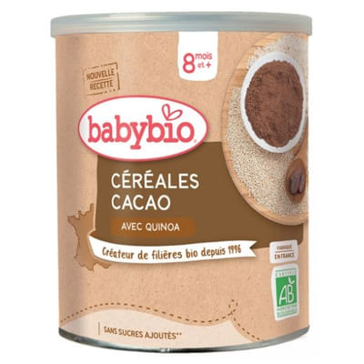 Babybio Céréales Cacao 8 Mois et + Bio 220 g