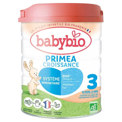 Babybio Primea Growth 3 French Cow Milk from 10 Months to 3 Years Organic 800 g