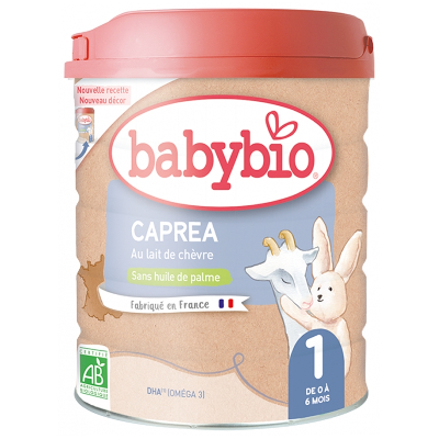 Babybio Caprea 1 au Lait de Chèvre de 0 à 6 Mois Bio 800 g Babybio Caprea 1 au Lait de Chèvre de 0 à 6 Mois Bio 800 g