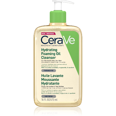 Huile Lavante Moussante Hydratante 473ml Cleanse Corps peaux normales à très sèches Cerave