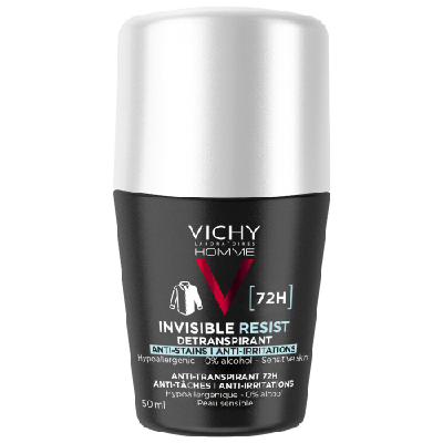 Invisible Resist Détranspirant Anti Irritations 72h 50ml Homme Vichy Invisible Resist Détranspirant Anti Irritations 72h 50ml Homme Vichy