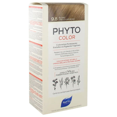Phyto Phytocolor Permanent Hair Color 9.8 Very Light Beige Blonde