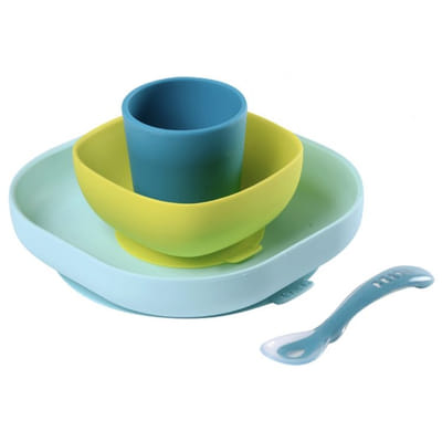 Béaba Silicone Meal Set with Suction Cup 4 Months and Up