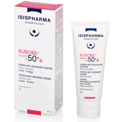 Tinted Anti-Redness Cream Expert 50+ for Sensitive Skin 40ml Ruboril Isispharma