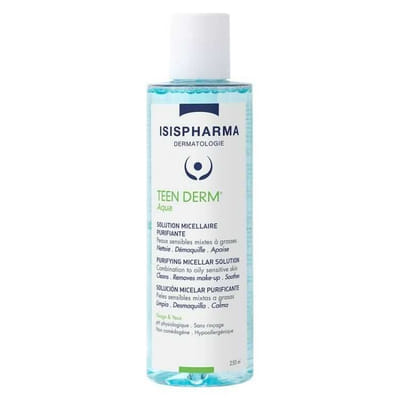 Purifying Micellar Solution Aqua Combination to Oily Skin 250ml Teen Derm Isispharma