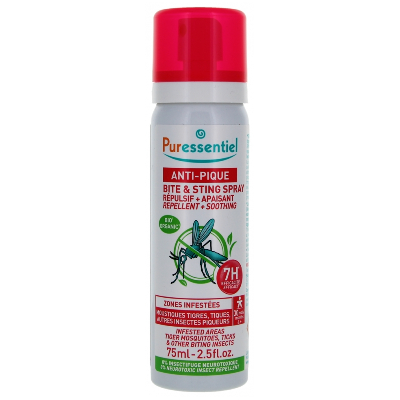 Spray Repulsif Et Apaisant Anti-moustiques 75 ml Anti-Pique Puressentiel Spray Repulsif Et Apaisant Anti-moustiques 75 ml Anti-Pique Puressentiel