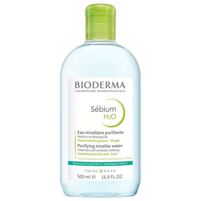 Eau micellaire 500ml Sebium H2O Peaux grasses Bioderma