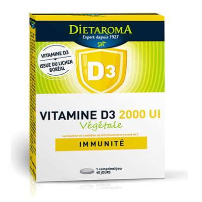 Dietaroma Vitamine D3 2000UI Vegetale 40comprimes
