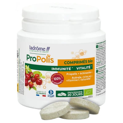 Ladrôme Propolis Comprimés Bio Propolis Acérola Échinacée 40 Comprimés