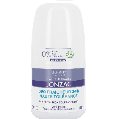 Deodorant Fraîcheur Haute Tolerance 24h Roll-on Bio 50ml Eau thermale Jonzac