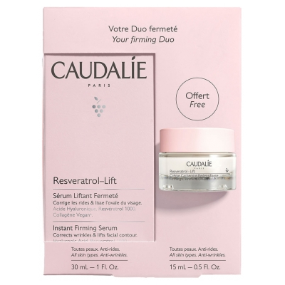 Caudalie Resveratrol [Lift] Sérum Liftant Fermeté 30 ml + Crème Cachemire Redensifiante 15 ml Offerte
