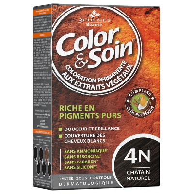 3 Chênes Color & Soin Coloration Permanente 4N - Châtain Naturel 60ml
