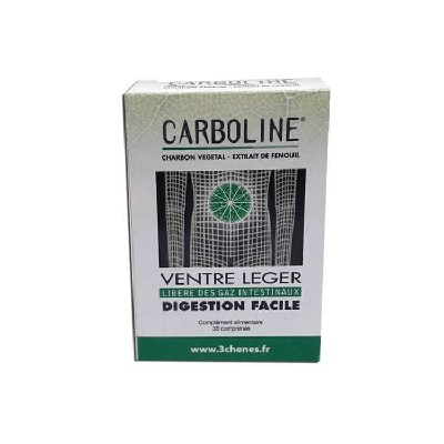 3 Chênes Carboline Confort Digestif Charbon Végétal x30 Comprimés