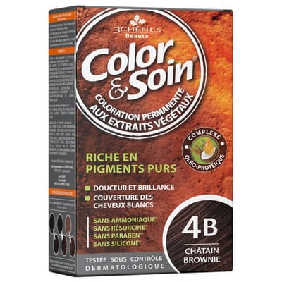 3 Chênes Color & Soin Coloration Permanente Châtain Brownie 4B