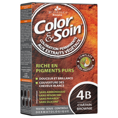 3 Chênes Color & Soin Coloration Permanente Châtain Brownie 4B