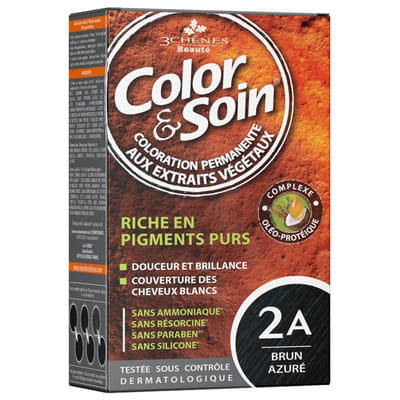 3 Chênes Color & Care Permanent Hair Color 2A - Azure Brown 60ml