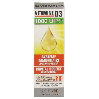 Vitamine D3 Compte Goutte 20ml Eric Favre