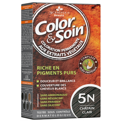 3 Chênes Color & Soin Coloration Permanente 5N - Châtain Clair 60ml 3 Chênes Color & Soin Coloration Permanente 5N - Châtain Clair 60ml