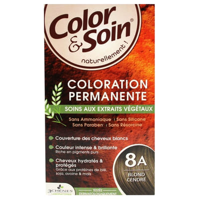 3 Chênes Color & Care Permanent Hair Color 8A - Ash Blonde 60ml