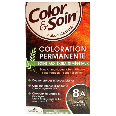 3 Chênes Color & Soin Coloration Permanente 8A - Blond Cendré 60ml 3 Chênes Color & Soin Coloration Permanente 8A - Blond Cendré 60ml