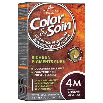 3 Chênes Color & Care Permanent Hair Color 4M - Mahogany Brown 60ml