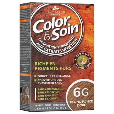 3 Chênes Color & Care Permanent Hair Color 6G - Dark Golden Blonde 60ml