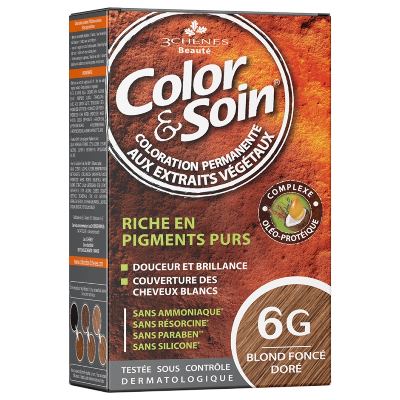 3 Chênes Color & Soin Coloration Permanente 6G - Blond Foncé Doré 60ml 3 Chênes Color & Soin Coloration Permanente 6G - Blond Foncé Doré 60ml