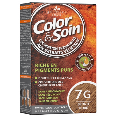 3 Chênes Color & Soin Coloration Permanente 7G - Blond Doré 60ml