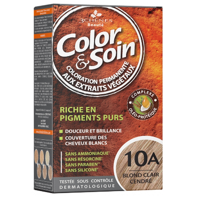 3 Chênes Color & Soin Coloration Permanente 10A - Blond Clair Cendré 60ml