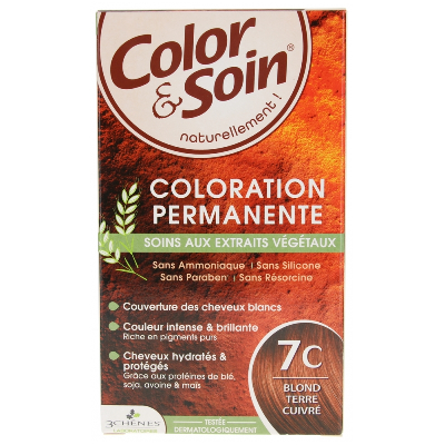 3 Chênes Color & Soin Coloration Permanente 7C - Blond Terre Cuivré 60ml 3 Chênes Color & Soin Coloration Permanente 7C - Blond Terre Cuivré 60ml