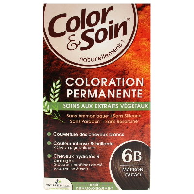 3 Chênes Color & Soin Coloration Permanente Marron Cacao 6B 3 Chênes Color & Soin Coloration Permanente Marron Cacao 6B
