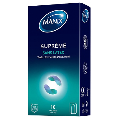 Préservatifs Sans Latex x10 Suprême Manix Préservatifs Sans Latex x10 Suprême Manix