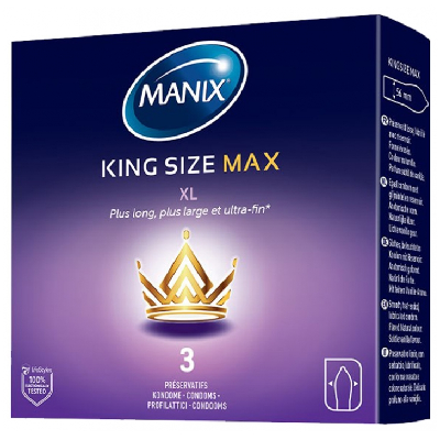 Manix King Size Max 3 Préservatifs Manix King Size Max 3 Préservatifs